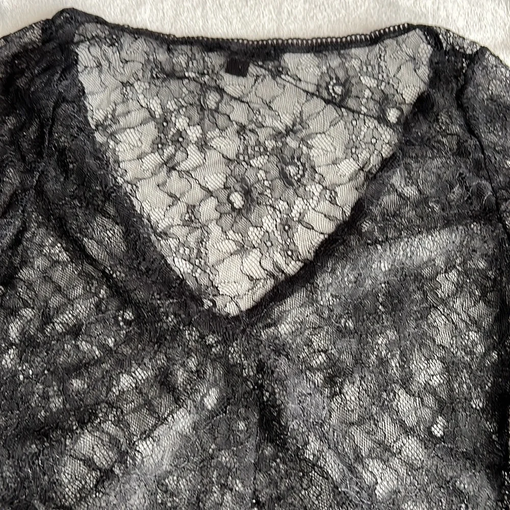 NWOT Widow Midnight Hour Victorian Blouse Top Black Size Small - Picture 12 of 14